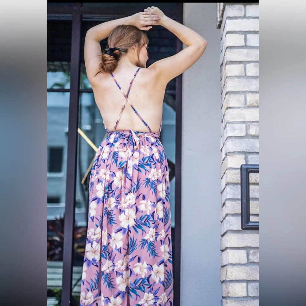 Floral Chiffon Maxi Dress